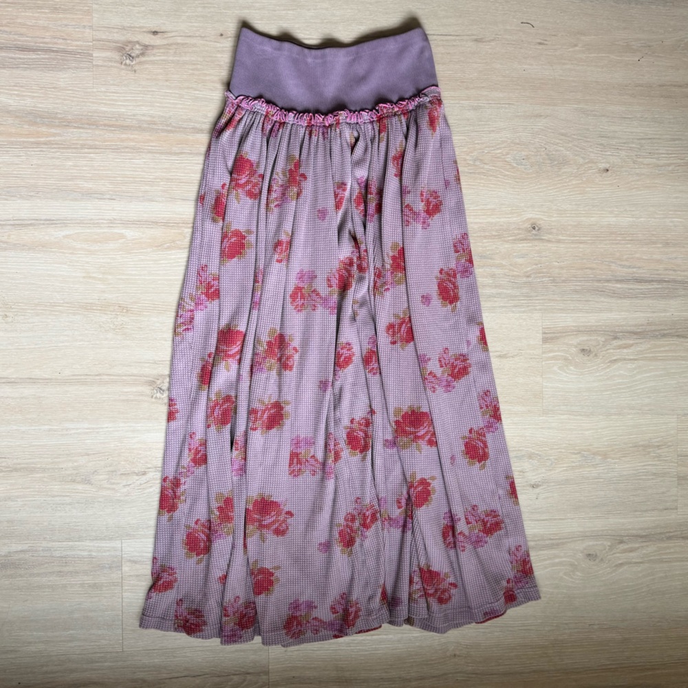 Free People Rosebud Maxi Skirt Ribbed